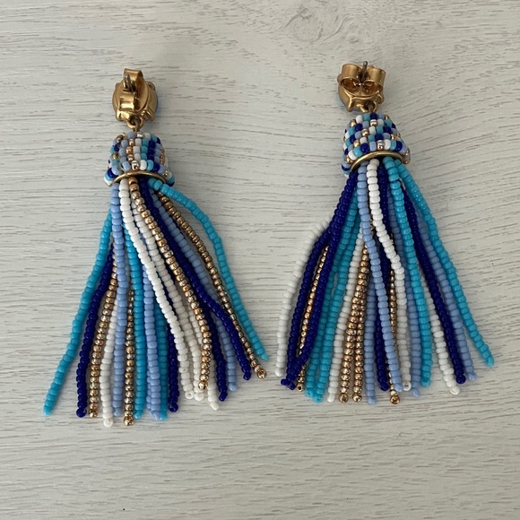 J. Crew Multicolor Beaded Tassel Earrings - Picture 3 of 7